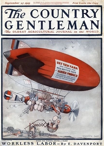 Front cover of agricultural magazine, The Country Gentleman which ran from 1831-1955. Illustration, September 27, 1919