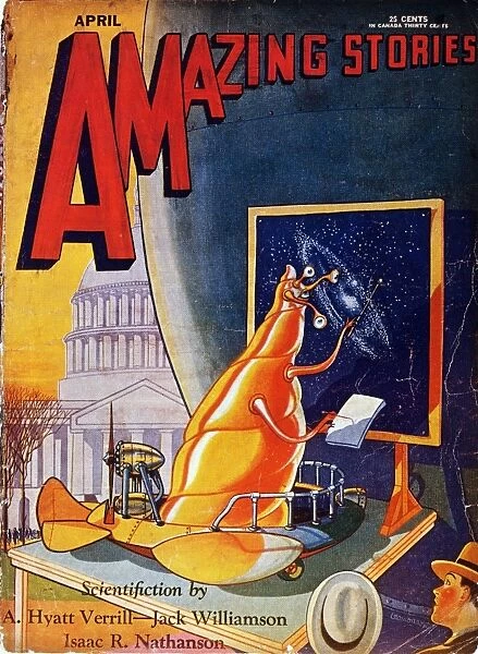 Cover by Leo Morey for an American science fiction magazine of 1930