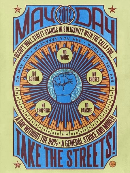 Back cover of the March 2012 issue of Tidal, a magazine of political theory and strategy in support of the Occupy Wall Street movement, calling for a general strike on May Day 2012