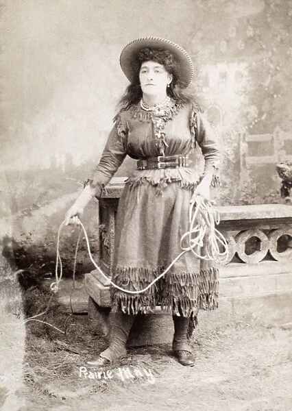 COWGIRL. Prairie May. 19th century photograph