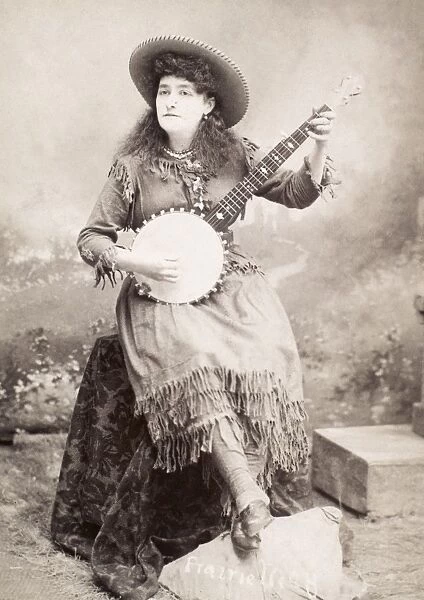 COWGIRL. Prairie May. 19th century photograph