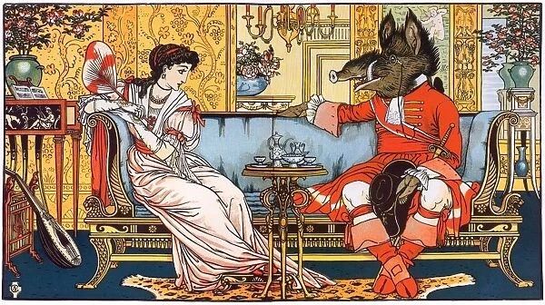 CRANE: BEAUTY & THE BEAST. Walter Crane (1845-1915) illustration from Beauty and the Beast
