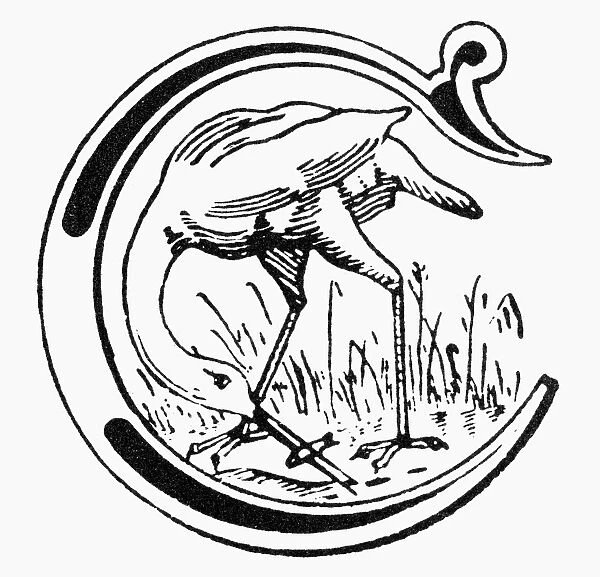 CRANE AND COMPANY. Trademark symbol for Crane and Company writing papers, 1875
