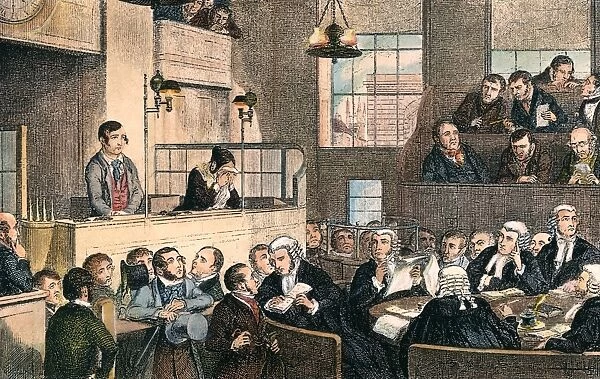 CRUIKSHANK: TEMPERANCE. From the Bar to the Gin Shop to the Bar of the Old Bailey
