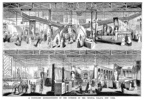 CRYSTAL PALACE, 1854. Booths of the United States, Italy, and the British Colonies