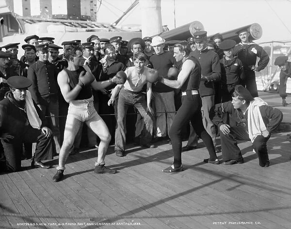 CUBA: BOXING, 1899. A 10-round bout on the U