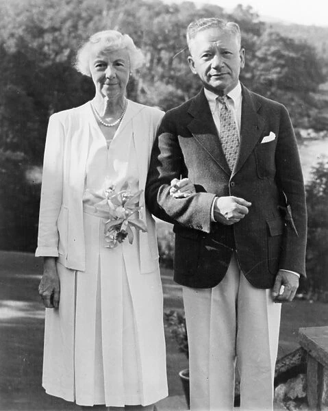 CURTIS AND ZIMBALIST, 1943. Patron of the arts Mary Louise Curtis Bok and violinist