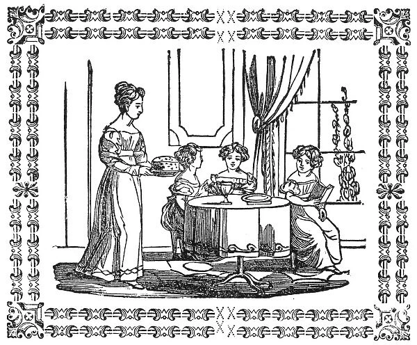 DAILY LIFE: AMERICA. Wood engraving, American, early 19th century