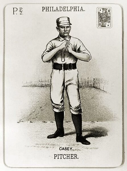 DAN CASEY (1862-1943). American baseball player. Baseball card from the 1888 season of the Philadelphia Phillies
