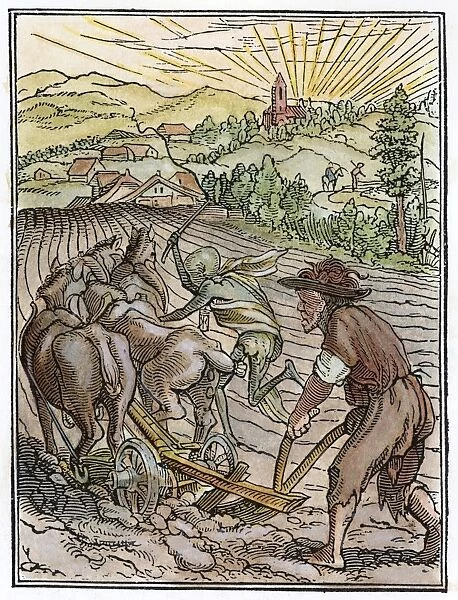 DANCE OF DEATH, 1538. Death and the Ploughman