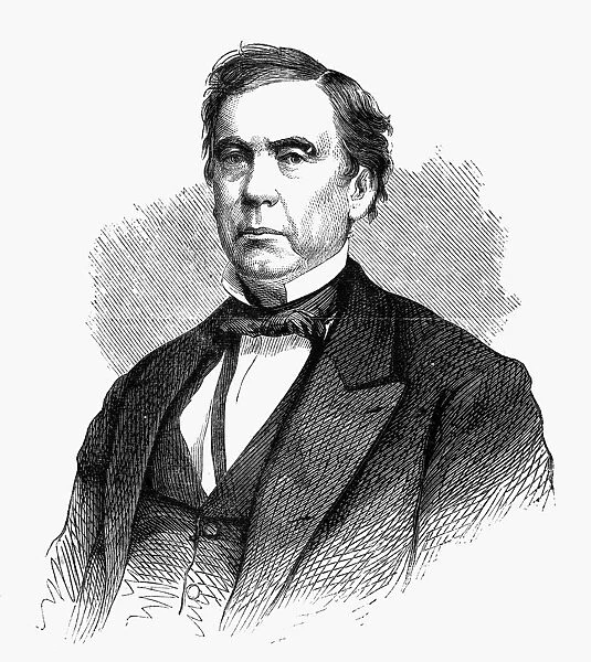 DANIEL D. PRATT (1813-1877). American politician. Engraving, 1869