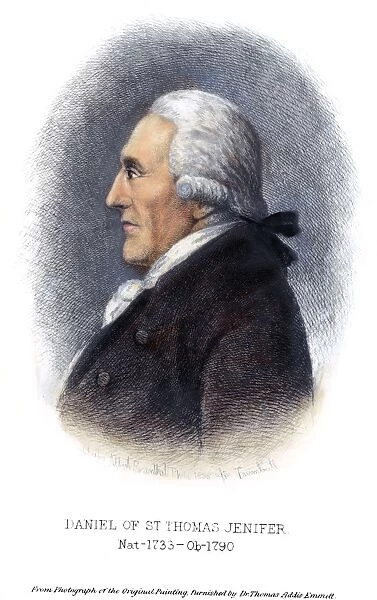 DANIEL JENIFER (1733-1790). Daniel of St. Thomas Jenifer. American politician. Color etching