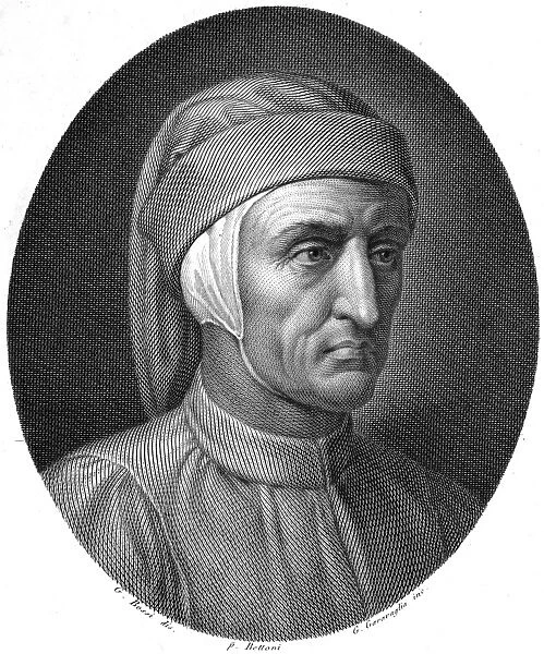 DANTE ALIGHIERI (1265-1321). Italian poet. Steel engraving, Italian, 1812