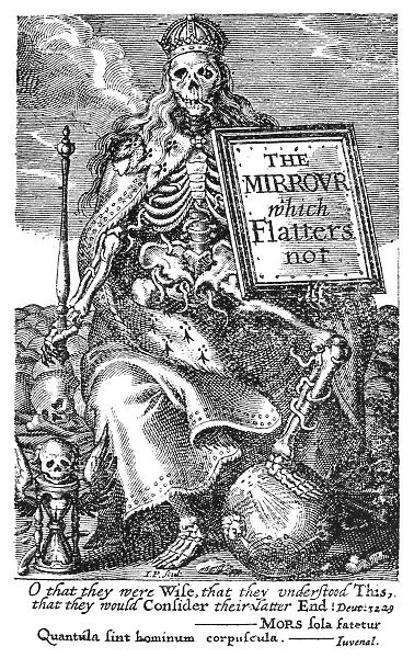 DEATH, 1639. English engraving of the transitoriness of might, 1639