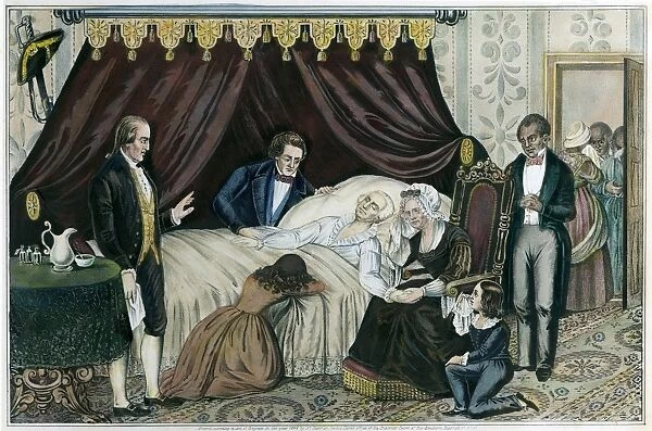 DEATH OF WASHINGTON, 1799. The death of George Washington on 14 December 1799