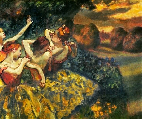DEGAS: FOUR DANCERS, c1899. Canvas