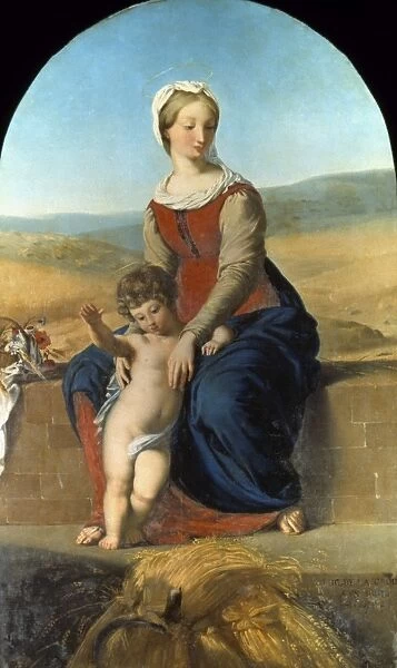 DELACROIX: MADONNA. The Virgin of the Harvest. Oil, 1819, by Eugene Delacroix