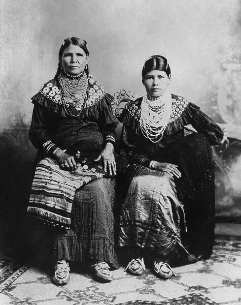 DELAWARE WOMEN, c1915. Jennie Bobb, a Western (Absentee) Delaware Native American woman