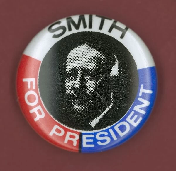 Democratic presidential campaign button from Alfred E. Smiths bid for president in 1928
