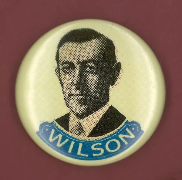 Democratic presidential campaign button from Woodrow Wilsons 1916 bid for president