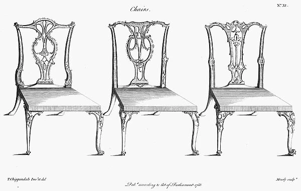 Designs for chairs, 1753, by Thomas Chippendale