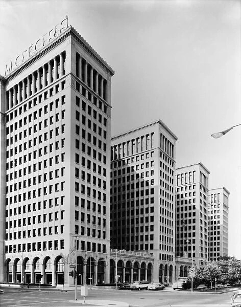 DETROIT: GENERAL MOTORS. The General Motors headquarters in Detroit, Michigan. Photograph