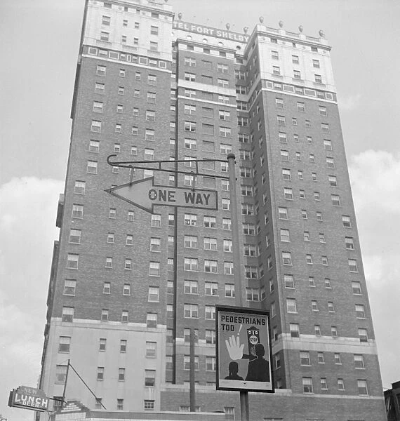 DETROIT: HOTEL, 1942. Fort Shelby Hotel in Detroit, Michigan. Photograph by Arthur Siegel