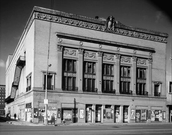 DETROIT: ORCHESTRA HALL. Exterior of Orchestra Hall at 3711 Woodward Avenue, Detroit, Michigan