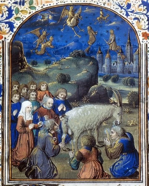 DEVIL WORSHIP, c1460. Waldensians worshipping the devil in the form of a he-goat