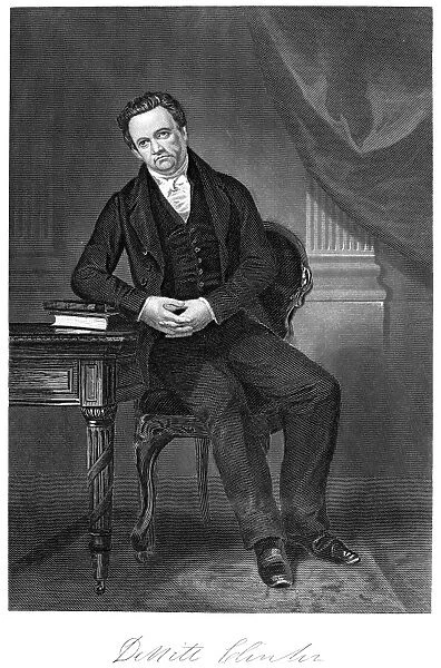 DEWITT CLINTON (1769-1828). American lawyer and statesman. Line and stipple engraving, 1861, after Alonzo Chappel