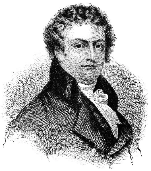 DEWITT CLINTON (1769-1828). American lawyer and statesman. Line engraving, 19th century