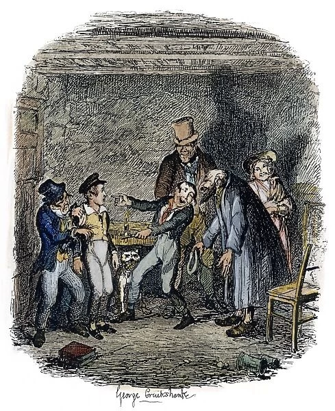 DICKENS: OLIVER TWIST, 1838. Olivers reception by Fagin and the boys