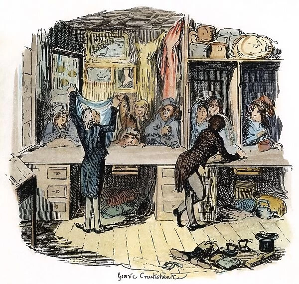 DICKENS: SKETCHES, 1837. The Pawnbrokers Shop