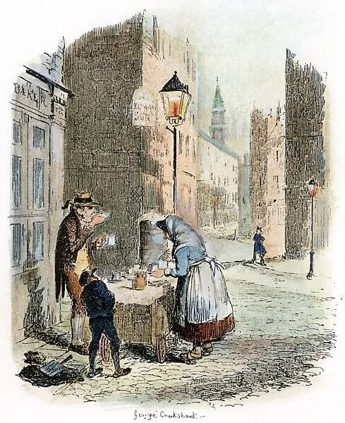 DICKENS: SKETCHES, 1837. The streets, morning