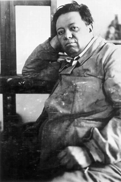 DIEGO RIVERA (1886-1957). Mexican painter; photographed in 1929