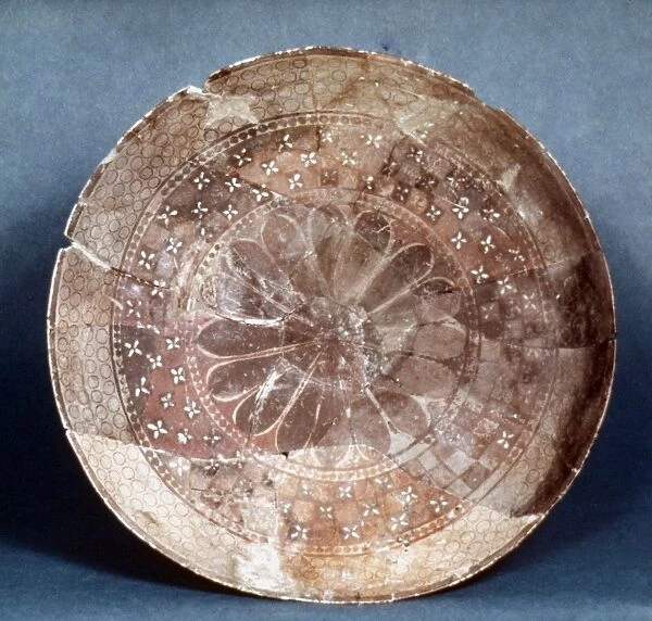 DISH OF HALAF WARE. From Arpachiyah on the upper Tigris, near Mosul, c4100 B. C