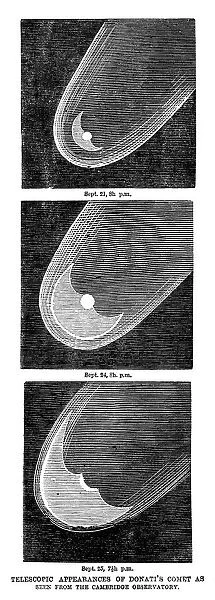DONATIs COMET, 1858. Telescopic views of Donatis Comet as seen from the Cambridge