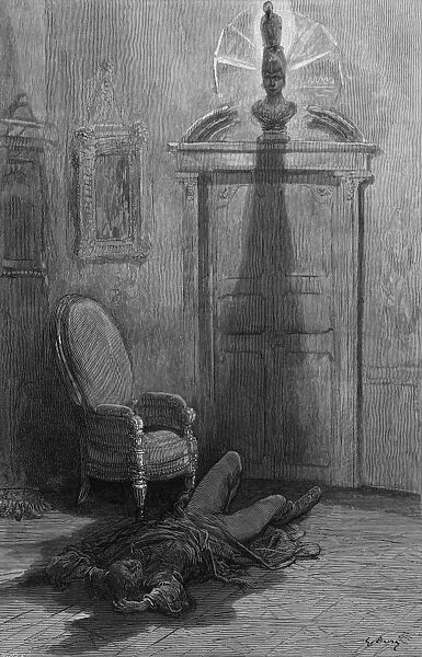 DORE: THE RAVEN, 1882. And my soul from out that shadow that lies floating on the floor