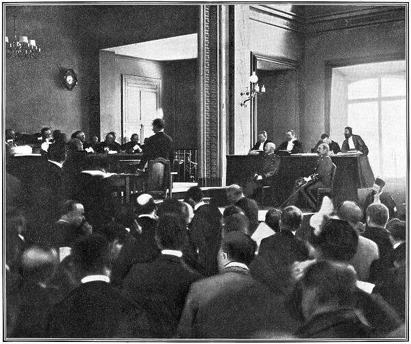 DREYFUS AFFAIR, 1899. Former President of France Jean Casimir-Perier testifying
