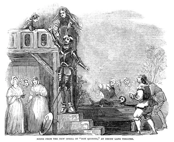 DRURY LANE THEATRE, 1846. Scene from the opera of Don Quixote, at the Drury Lane