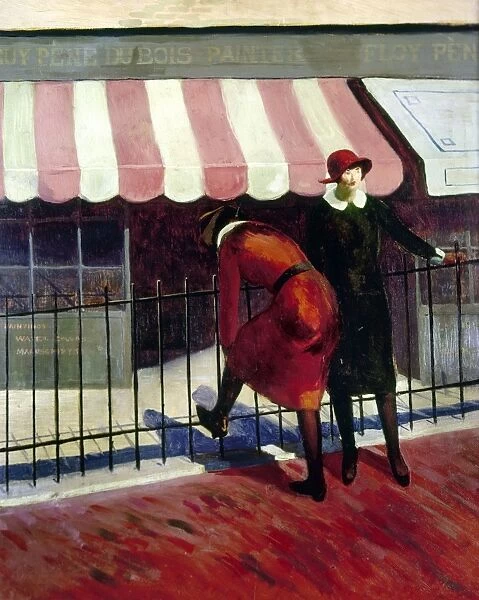 DU BOIS: SHOPS, 1922. Two women window shopping. Oil on panel by Guy Pene Du Bois, 1922