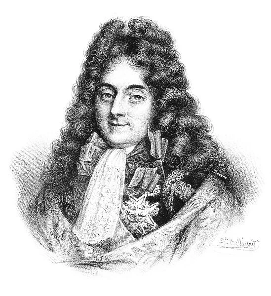 DUC de SAINT-SIMON (1675-1755). Louis de Rouvroy. French soldier, statesman, and writer. Lithograph, French, 19th century