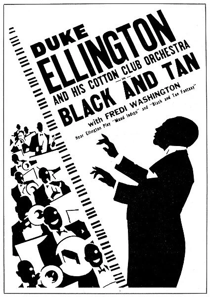 DUKE ELLINGTON (1899-1974). American musician and composer. Poster for Duke Ellington and his Cotton Club Orchestra, 1930s