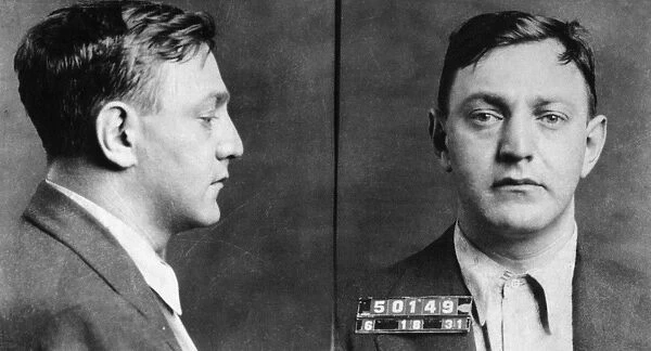 DUTCH SCHULTZ (1902-1935). Originally, Arthur Flegenheimer. American gangster. Mug shot photograph, 1931