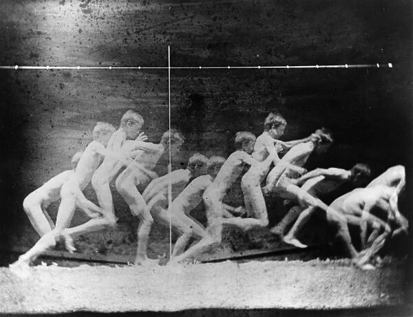 EAKINS: BOY JUMPING. Boy jumping, photographed by Thomas Eakins, c1883