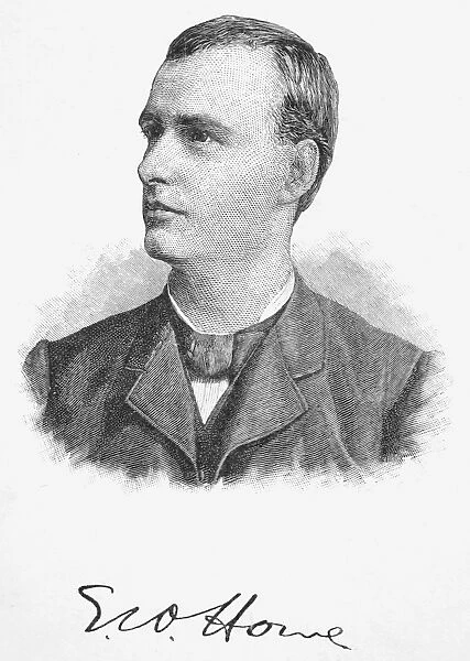 EDGAR WATSON HOWE (1853-1937). American journalist. Wood engraving, 1886