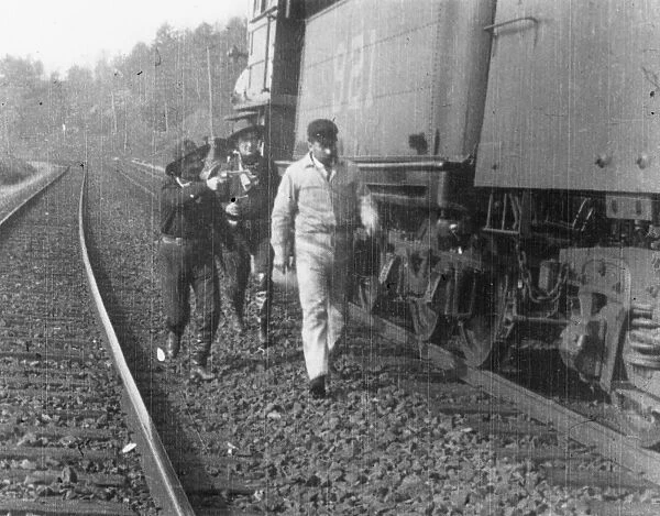 EDISON: MOVIE STILL, 1903. Scene from the film The Great Train Robbery made by