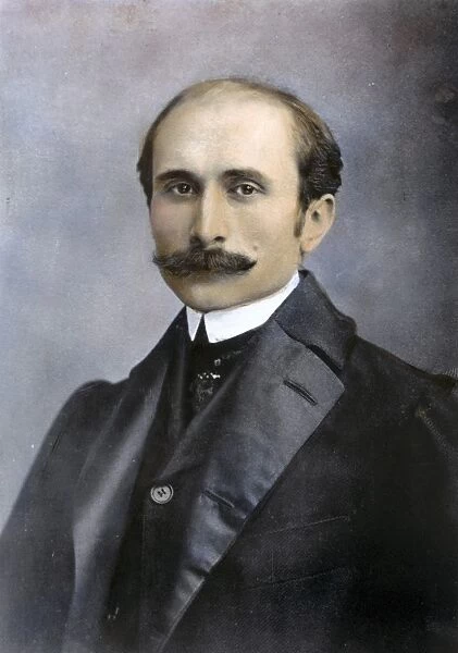 EDMOND ROSTAND (1868-1918). French poet and playwright. Oil over a photograph