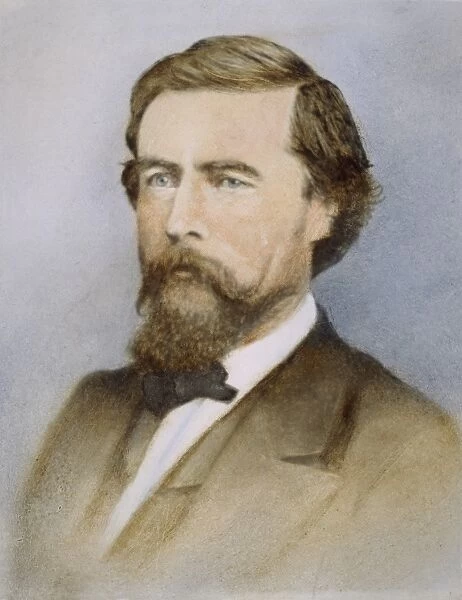 EDMUND G. ROSS (1826-1907). American politician: oil over a photograph, c1868