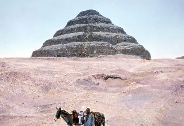 EGYPT: STEP PYRAMID. The step pyramid of King Zoser, near Saqqara, Egypt